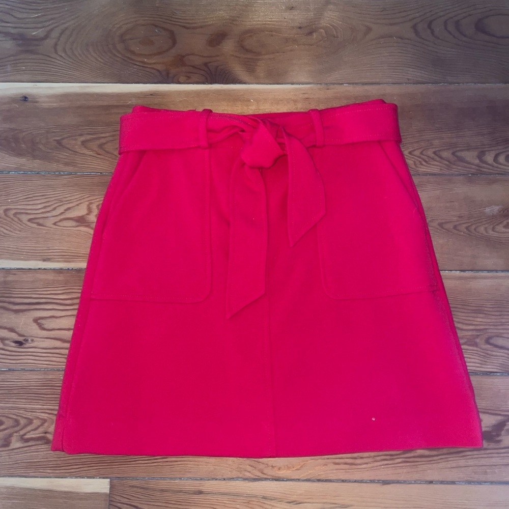 Size 0 Red Loft Skirt